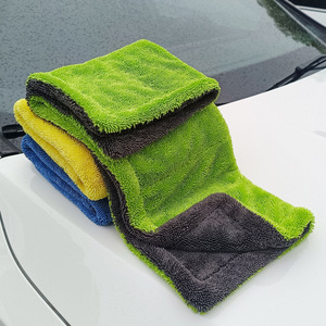 Toalla de <span class=keywords><strong>Limpieza</strong></span> para Auto de Doble Capa y Doble Color, Tela de Fibra <span class=keywords><strong>Fina</strong></span>, Terciopelo de Coral, Absorbente de Agua - Product Image 1