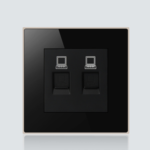 18e Toma de Interfaz de Ordenador Universal de 2 Puertos Toma de pared para hotel Toma de plástico para cable de red doble - Product Image 2