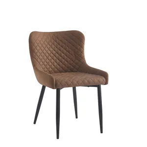 China Supplier Wholesale Dining Furniture Dining Fabric Chair Velvet Seat Dining Chair Modern