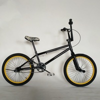 20-дюймовый BMX-велосипед для трюков и фристайла с одной скоростью, стальной вилкой, алюминиевыми ободами и полностью амортизированной рамой для уличных и горных заездов