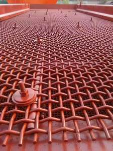 Jaring Ayak Getar Baja Mangan Tegangan Tinggi Tenun Polos Kawat untuk Penambangan Batu Penghancur Batu Penyaringan Penghancuran - Product Image 6