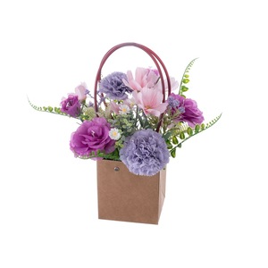 CallaFloral Bouquet de fleurs artificielles à tenir à la main Violet Rose Décoration de mariage CF01464 - Product Image 5