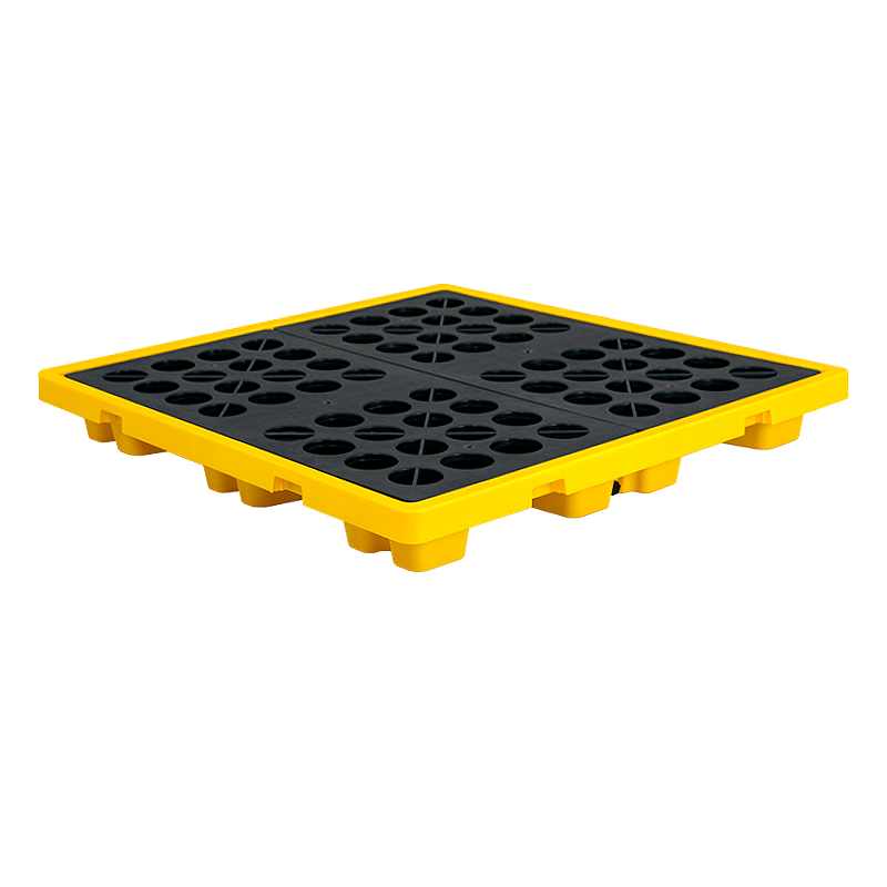 4/2 Drums Spill Plastic Pallet for Oil Chemical Liquid Storage Energy Industry