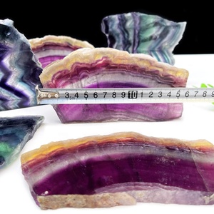 도매 보석 장식품 자연 무지개 플루오르 석 석판 조각 크리스탈 공예 홈 장식 - Product Image 4