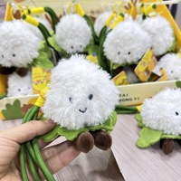 En gros Porte-clés en peluche chou-fleur dessin animé, Breloques de sac mignonnes, Porte-clés en peluche légumes doux et exquis, Jouets pour enfants, Cadeau