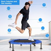 Mini trampoline de fitness d'extérieur avec suspension en corde élastique en PVC/plastique pour la pratique de l'équilibre 36/38/40/45/48/50/54/60 pouces