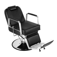 Fauteuil de Barbier Robuste Noir Facile à Utiliser, Chaises de Salon de Coiffure Équipement Salon de Coiffure Vente Directe Usine