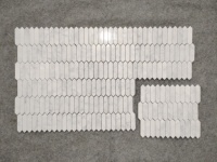 Carreau de mosaïque en pierre hexagonale en marbre naturel de style carrara blanc petit design allongé pour mur et sol