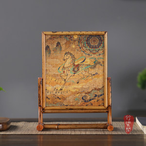 Bamboo Small <b>Screen</b> Ornament Woven Tea Room Decoration Traditional Chinese Style Desktop <b>Partition</b> - Product Image 3