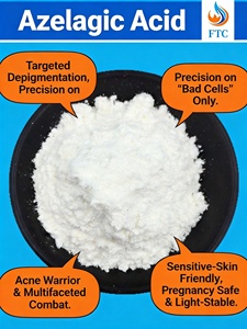 Acide Azélaïque / Acide Nonanedioïque de Haute Pureté 99% Poudre Cristalline Blanche à Forte Tendance Jaune 188,22 g/mol Cosmétiques Anti-Acné Rosacée - Product Image 4