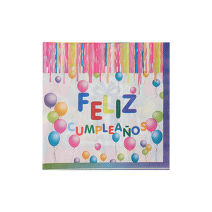 Festive Paper Napkins With <b>Balloon</b> Design 330mmx330mm Printed Disposable For Birthday Parties - Product Image 5