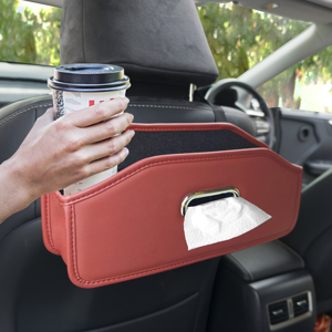 Organisateur de siège arrière de voiture en cuir YECAI, sac suspendu réglable pour appuie-tête, idéal pour les voyages, les trajets quotidiens, les jouets et les chargeurs, sans désordre - Product Image 2