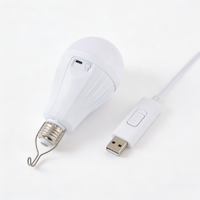Ampoule LED SMD rechargeable à double pile AA amovible, 20W, 1600mAh, à intensité variable, pour l'éclairage d'entrepôt