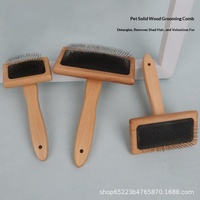 Peigne démêlant manuel et brosse à picots rembourrée pour chats et chiens - Élimine les nœuds et les poils lâches