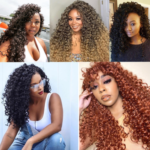 <span class=keywords><strong>Gogo</strong></span> Curl 10 pouces 14 pouces 18 pouces Vente en gros de cheveux bouclés pour tresses au crochet Ombre Boucles ondulées <span class=keywords><strong>Go</strong></span> <span class=keywords><strong>Go</strong></span> Vague d'eau avec des extrémités bouclées - Product Image 3
