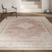 Tapis de style persan américain, aspect cachemire, motif géométrique, lavable en machine, pour salon, canapé, style marocain et nordique