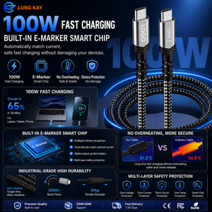 <span class=keywords><strong>Cable</strong></span> <span class=keywords><strong>USB</strong></span> <span class=keywords><strong>3.1</strong></span> Tipo C a Tipo C de 100W PD <span class=keywords><strong>3.1</strong></span>, 10Gbps, 4K 60Hz, con Chip E-Marker, <span class=keywords><strong>Cable</strong></span> de Datos Industrial para Estaciones de Trabajo Profesionales - Product Image 4