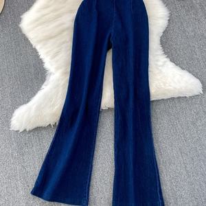 ชุดเซ็ตยีนส์สองชิ้นสำหรับผู้หญิง ฤดูใบไม้ร่วง 2025 เสื้อกล้ามคอวีติดกระดุม และกางเกงยีนส์ขาบานชายรุ่ย - Product Image 6