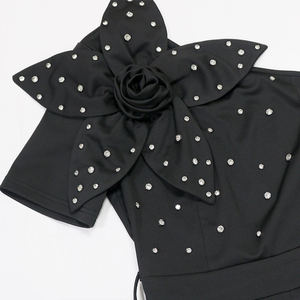 Tuta Elegante da Donna Elasticizzata <span class=keywords><strong>Monospalla</strong></span> con Fascia in Vita Nuova - Product Image 5