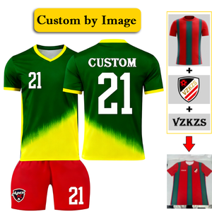 Uniforme de Fútbol Personalizado con Logotipo, Números, Pantalones Sublimados, Camisetas de Alta Calidad, Camiseta con Bandera, Ropa Deportiva, Maillot, Uniforme de Fútbol para Hombre - Product Image 1