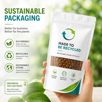 Sachet Doypack Écologique Recyclable pour Aliments pour Animaux avec Fermeture Éclair, Personnalisé, en PE Monocouche, pour Friandises et Croquettes pour Chiens