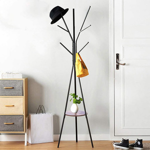 <span class=keywords><strong>Porte</strong></span>-<span class=keywords><strong>chapeau</strong></span> et <span class=keywords><strong>porte</strong></span>-manteau en métal avec 9 crochets pour entrée et bureau à domicile - Product Image 4