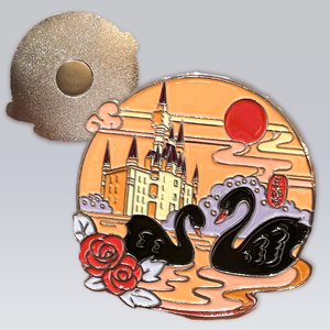 Magnete per Frigorifero in Metallo Smaltato 3D a Forma di Cigno Nero, Ecologico, Arte Popolare, Logo Personalizzato, Souvenir Turistico Animale - Product Image 1