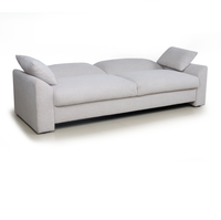 Canapé-lit convertible 3 places en tissu gris clair, pliable, pour salon, appartement, chambre d'amis, meubles de maison