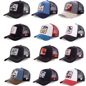 עיצוב בתפזורת אופנה מותאמת אישית בעלי חיים רגילים רקמת כובע בייסבול 5 פאנל כובעי רשת משאית