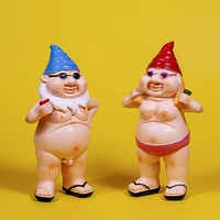 Personnalisé Sexy Gnome Bain Nain Extérieur Statue Drôle Jardin Déco pour Yard Résine Matériel