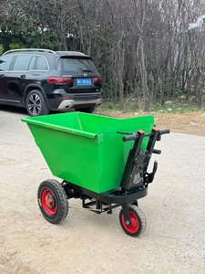 Mini-dumper électrique orange 0,33 mètre cube, design compact, utilisation sur chantier - Product Image 2