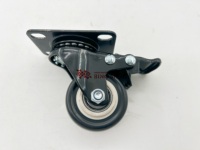 Quincaillerie de meuble Roulettes pivotantes en caoutchouc Roulette de chaise de remplacement avec frein