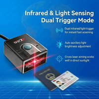 Module de scanner de codes-barres USB RS232 intégré à montage fixe EDOO F43-MRZ, moteur de lecture de codes QR pour passeports, garantie d'un an pour les kiosques