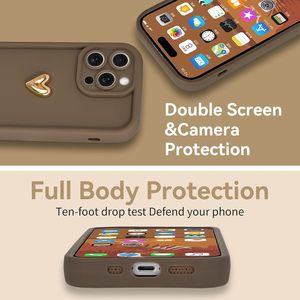 เคสโทรศัพท์ลายหัวใจ 3 มิติ สุดหรู สำหรับ 17 16 15 14 13 Pro Max  บางเฉียบ ผลิตจาก TPU  ป้องกันแรงกระแทก  พร้อมดีไซน์รูปหัวใจ - Product Image 5