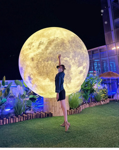 Luz <span class=keywords><strong>solar</strong></span> de Luna al aire libre IP65 Luz de bola LED impermeable para jardín Césped Patio Paisaje - Product Image 4