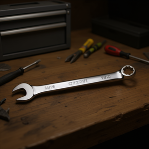 Fervi Combination <b>Wrench</b> 11/16 Inch Chrome Plated Mirror Polished - Product Image 3