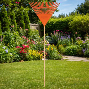Râteau à feuilles Truper Orange 15 dents, tête en alliage d'aluminium, manche en bois, pour usage en jardin - Product Image 2
