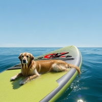 CZFIT Planche de paddle gonflable haute pression Drop Stitch Écologique Portable Surf Pêche Taille personnalisable Système à 3 ailerons