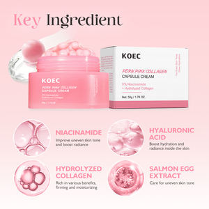 Crème Hydratante Coréenne pour le Visage au Rétinol, Vitamine E, PDRN et Capsules de Collagène Rose pour une Peau Éclatante 50g - Product Image 4