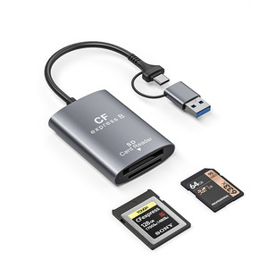 Liga de alumínio externa CFexpress 2-em 1 leitor de cartão com SD Suporte USB3.2 10Gbps de alta velocidade - Product Image 5