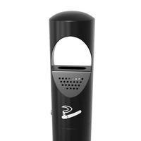 Cendrier autoportant en acier inoxydable robuste pour extérieur, bac de collecte de mégots avec base anti-renversement, ignifuge pour patio et hôtel