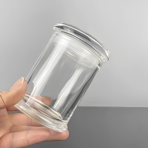 Bocaux à bougie en verre vide transparent 2.75 oz 8 onces 12 fl.oz Pot à bougie en verre Elite avec couvercle en verre pour <span class=keywords><strong>les</strong></span> déractions à la maison - Product Image 5