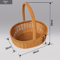 Nouveau panier ovale en PP vintage tissé à la main pour l'arrangement floral, l'emballage de fruits et les boîtes cadeaux