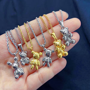 Vente en gros de bijoux en vrac, collier personnalisé à faire soi-même, pendentifs œil maléfique, breloques en acier inoxydable, pendentifs en forme de croix, pendentifs en forme d'ours pour la fabrication de bijoux - Product Image 6