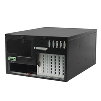 Casing PC Industri Mini ATX Putih 4.5u untuk Komputer, Dapat Dipasang di Dinding, Casing Server dengan Layar Sentuh LCD 17.45 inci, Chassis 4.5u
