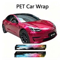 Vinilo para Automóviles Color Metalizado Líquido Rubellite Morado (1.52m X 8m), Resistente a Arañazos, Acabado Brillante/Mate, Vinilo Decorativo para Carrocería