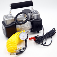 DC12V Dual Cylinder Electric Air Pump 30mm Cylinder 150PSI High Flow Tire Inflator with 5M Rubber Hose for SUV OEM