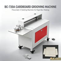 Machine à rainurer en V BC-720A avec coupe-coins intégré pour boîtes cadeaux rigides, machine de traitement du papier pour rainurage du carton