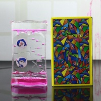 Jouet sensoriel créatif moderne en forme de sablier à gouttes d'huile, minuterie à mouvement liquide en plastique avec un design moderne et élégant
