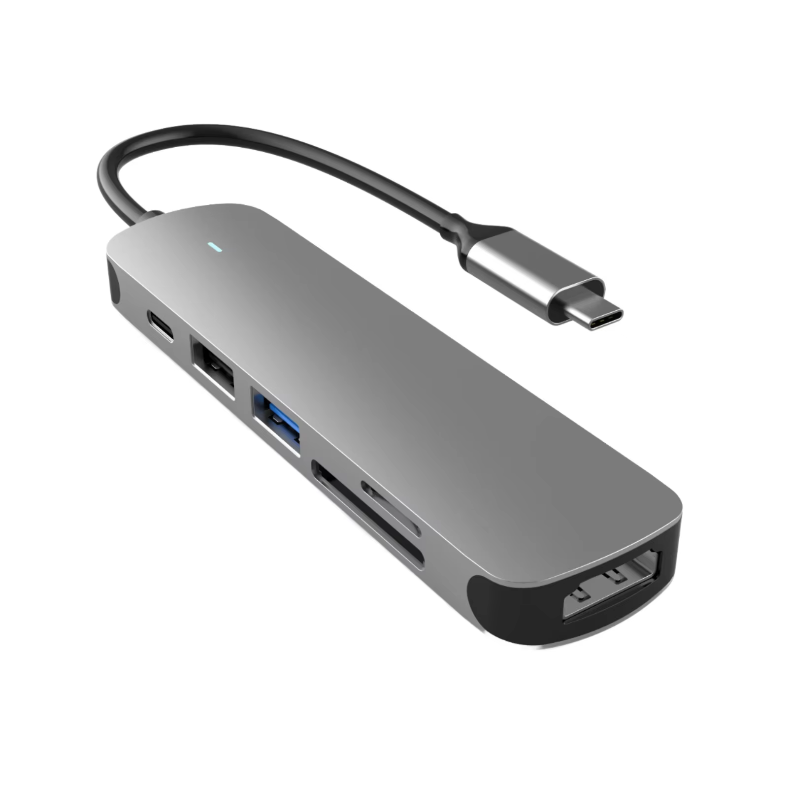 Usb C Docking Station Hub 6 ports Pd3.0 100W Hdtv 4K USB 3.0 TF SD card reader Laptop Notebook adapter 6 In 1 Type C Hub